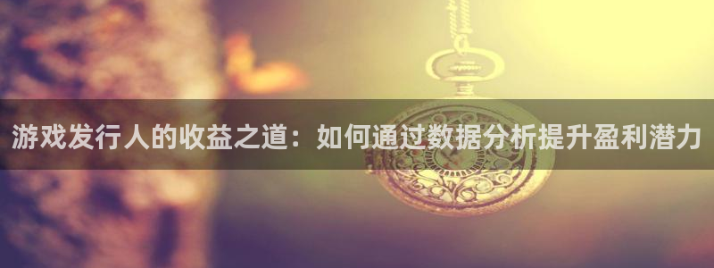 亿万28官网游戏：游戏发行人的收益之道：如何通过数据分析提升盈利潜力